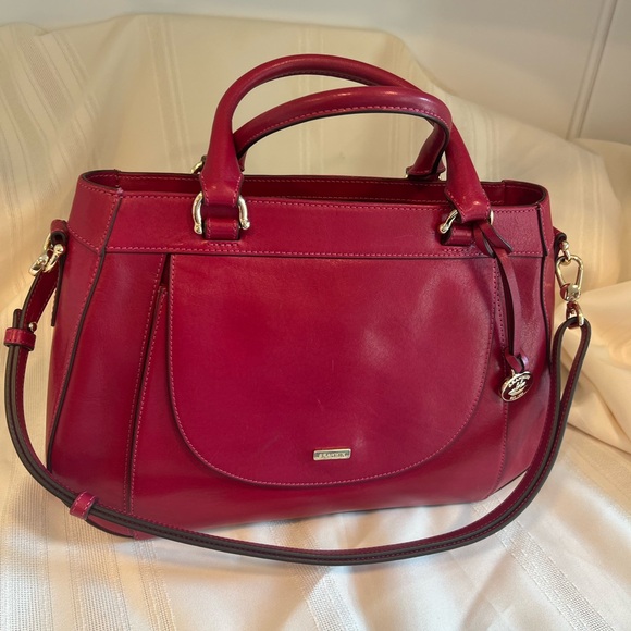 Brahmin Handbags - Brahmin Raelyn- Fuchsia Topsail bag with dust bag